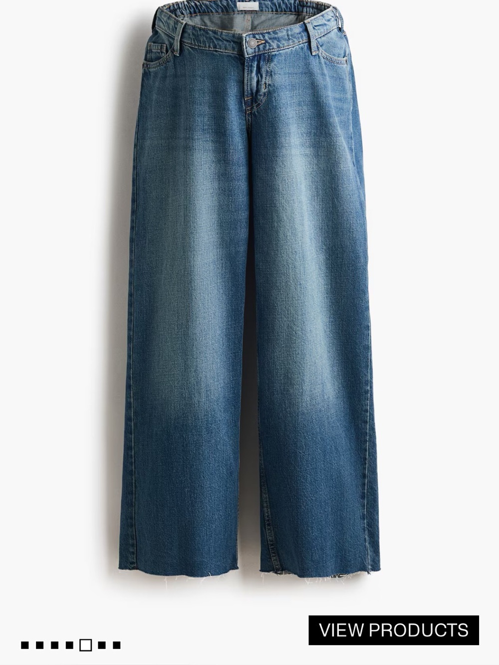 H&M Mama Maternity XL- Classic Wide-Leg Women’s Jeans - Light Wash Blue